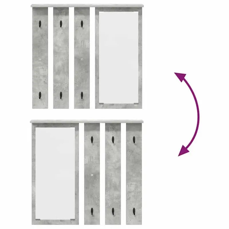 Garderobe Grau Holz