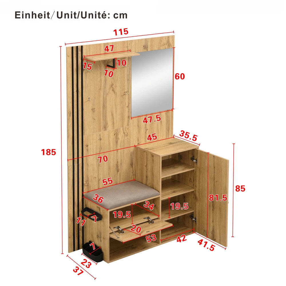 Garderoben Set Buche
