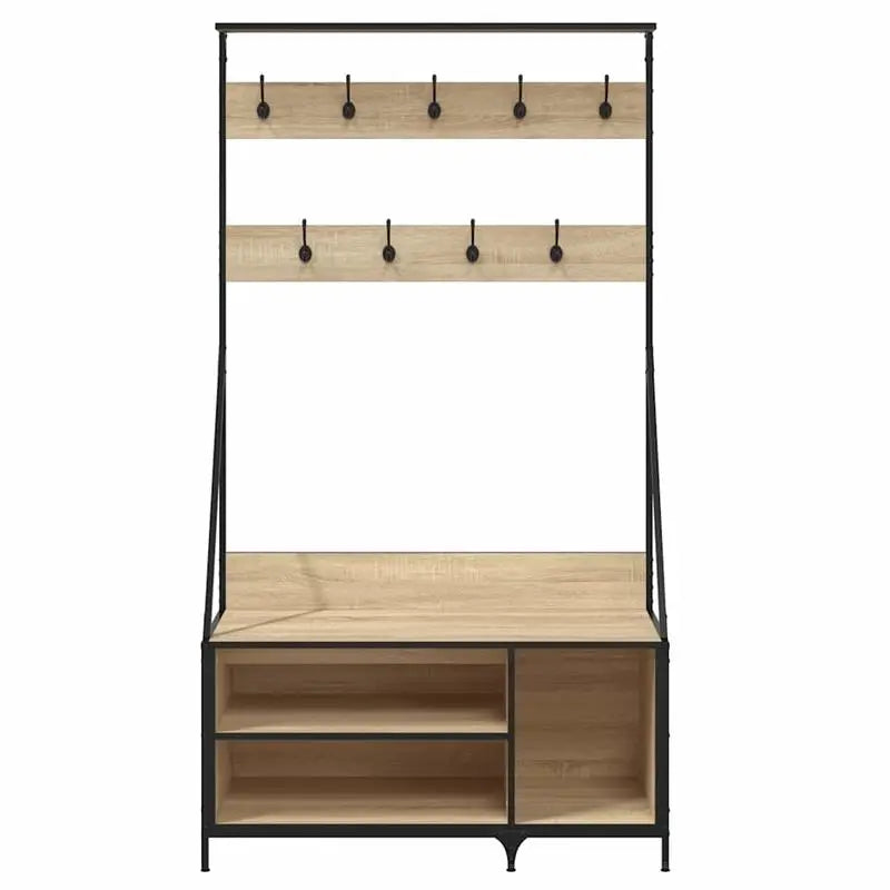Garderobe Mit Schuhschrank Eiche