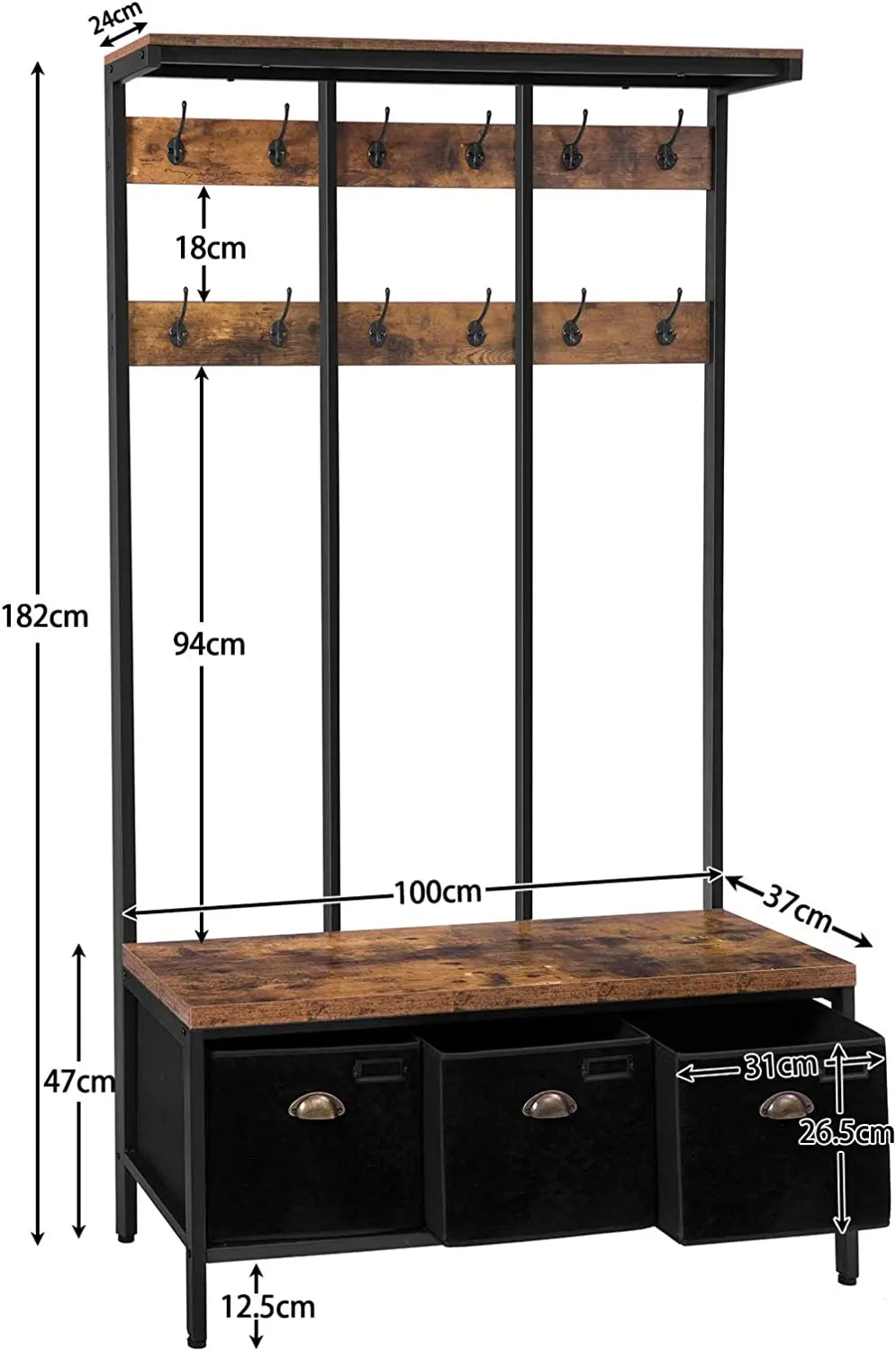 Garderobe Schuhschrank Holz
