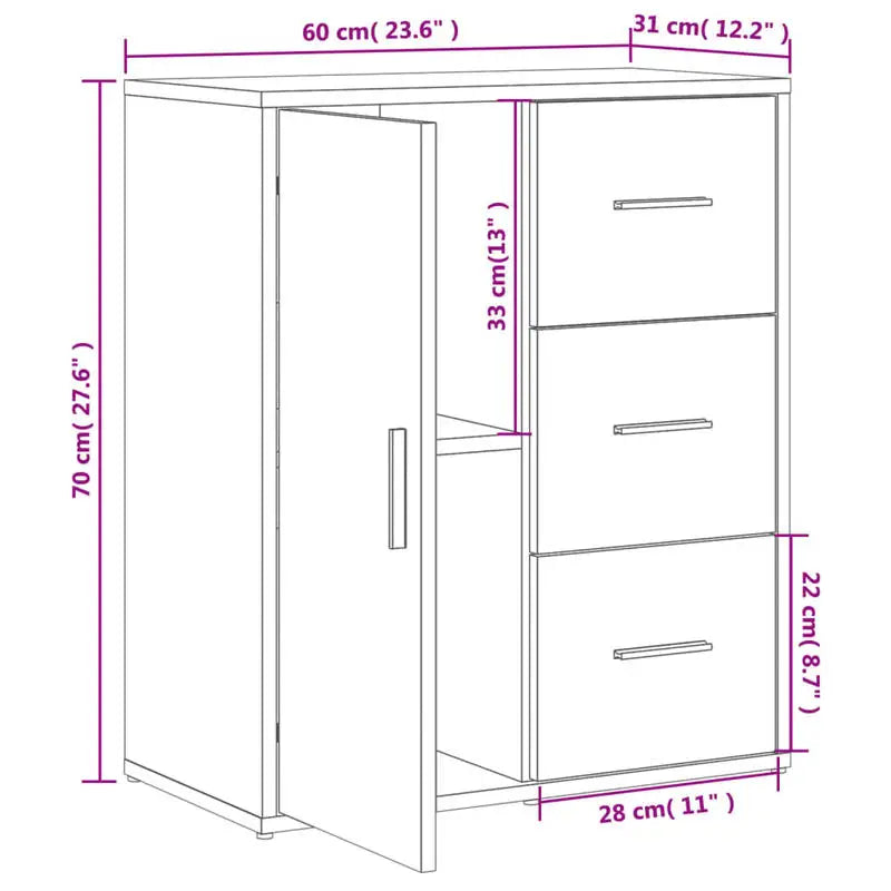 Garderobe Sonoma Eiche Poco