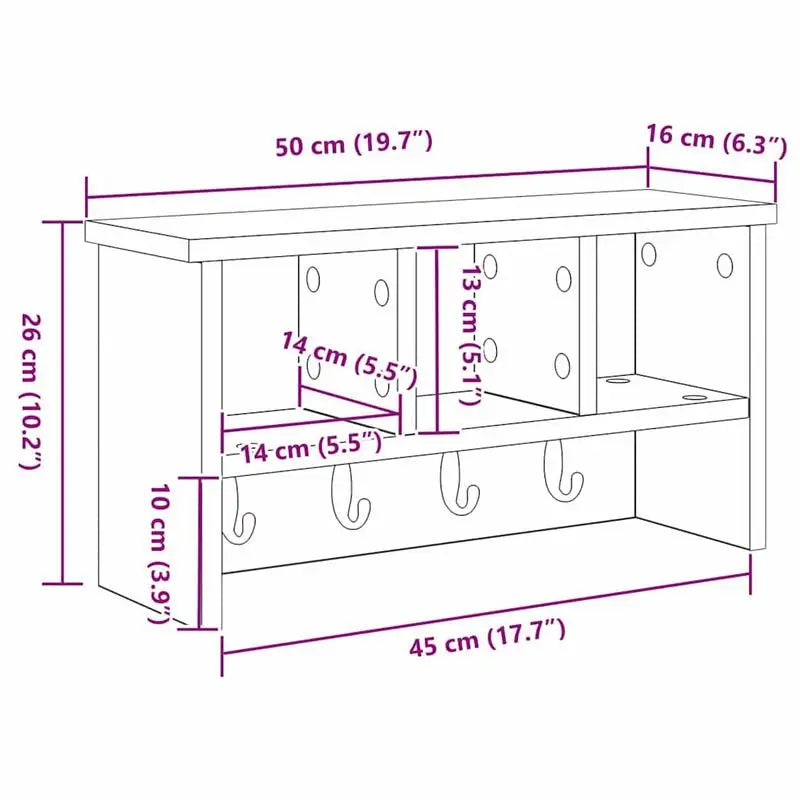 Garderobe Eiche Nachbildung