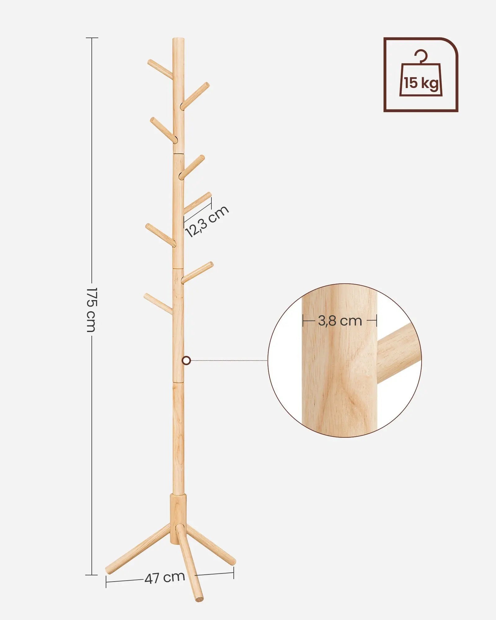 Garderobe Helles Holz