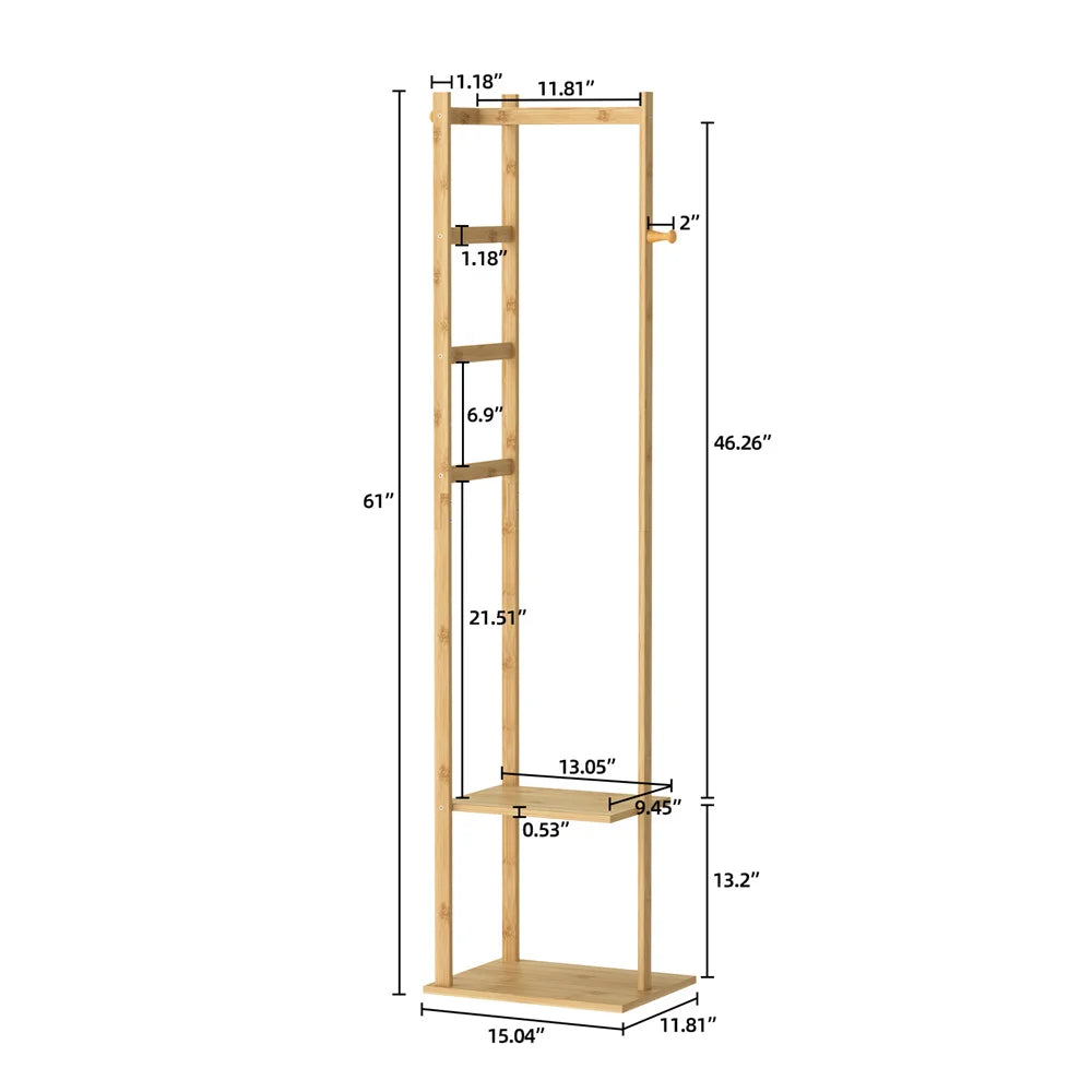 Garderobe Bambus Holz