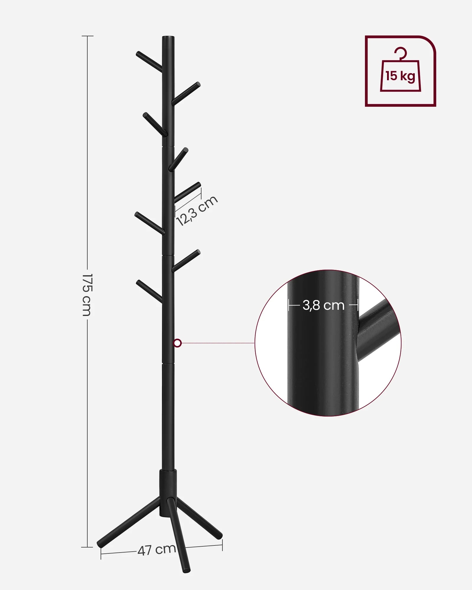 Coat Rack Stand Wooden