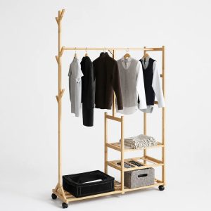 Garderobe Auf Rollen Holz