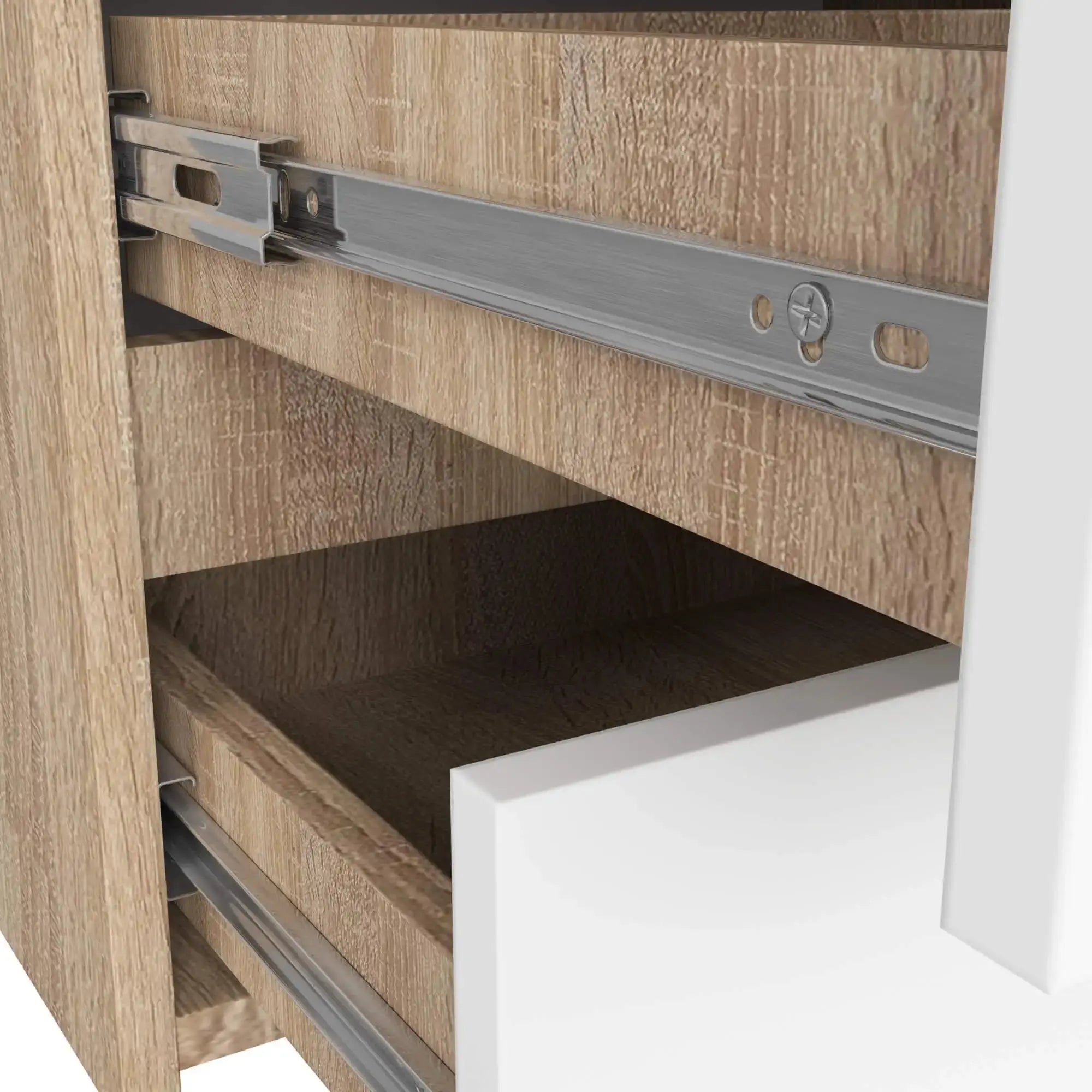 Garderobe Eiche Sonoma Weiß