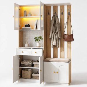 Garderobe Flur Eiche