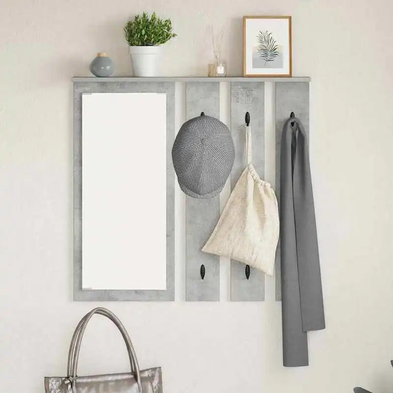 Garderobe Grau Holz