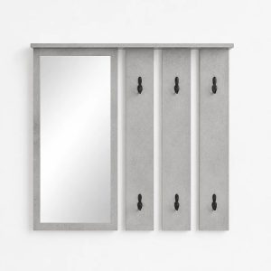 Garderobe Grau Holz