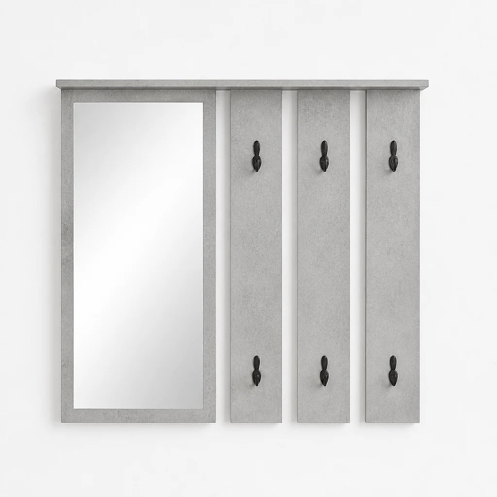 Garderobe Grau Holz
