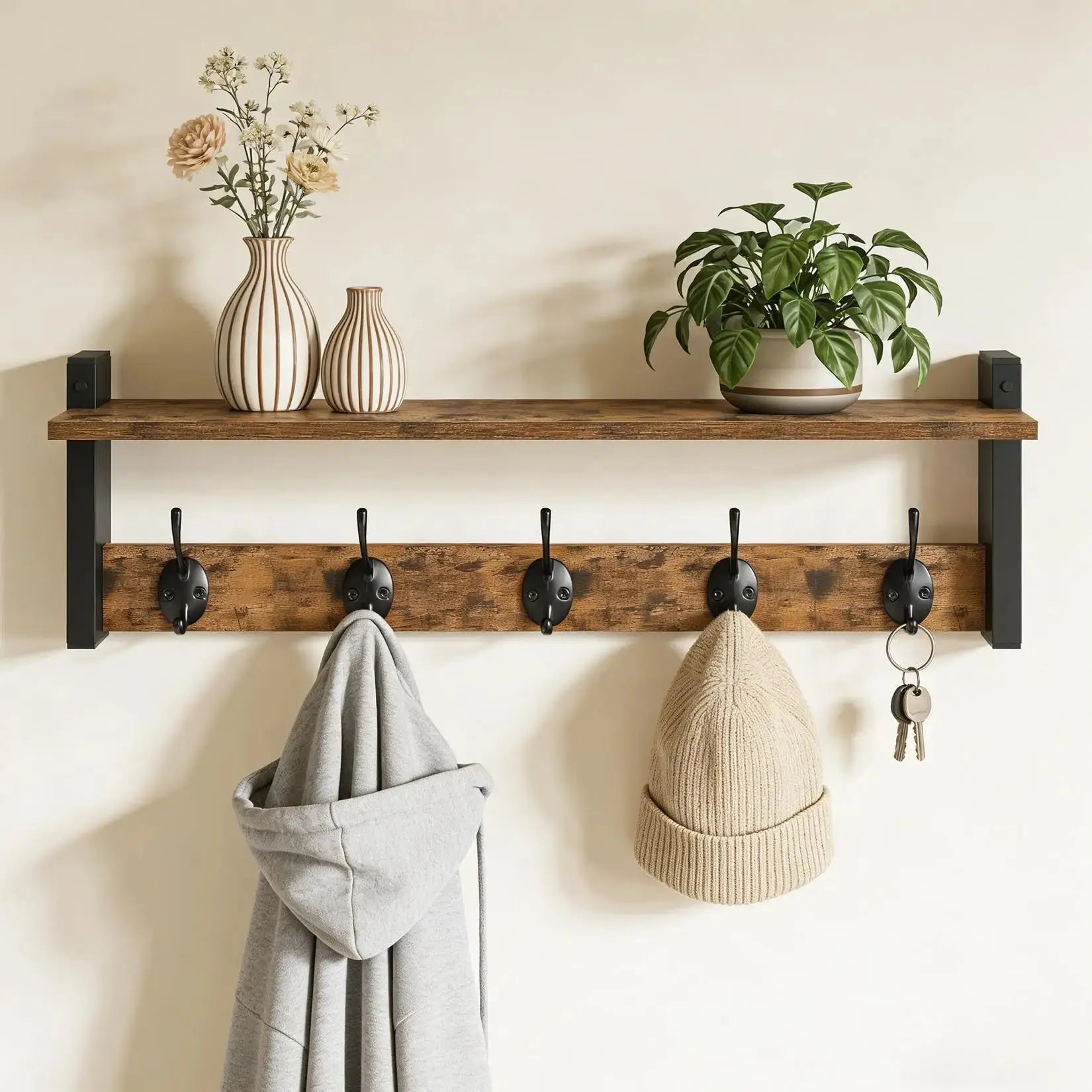 Garderobe Hakenleiste Holz