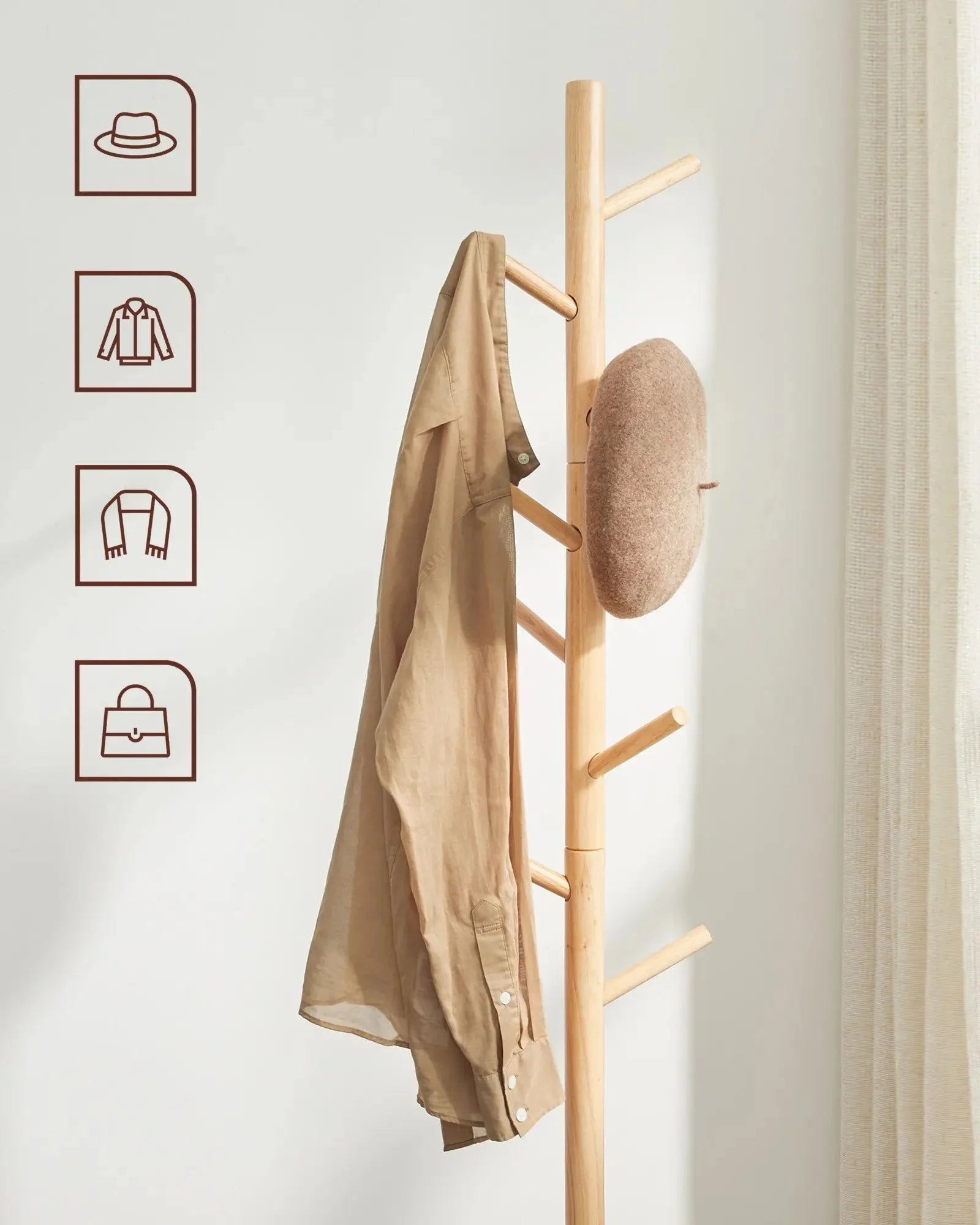 Garderobe Helles Holz