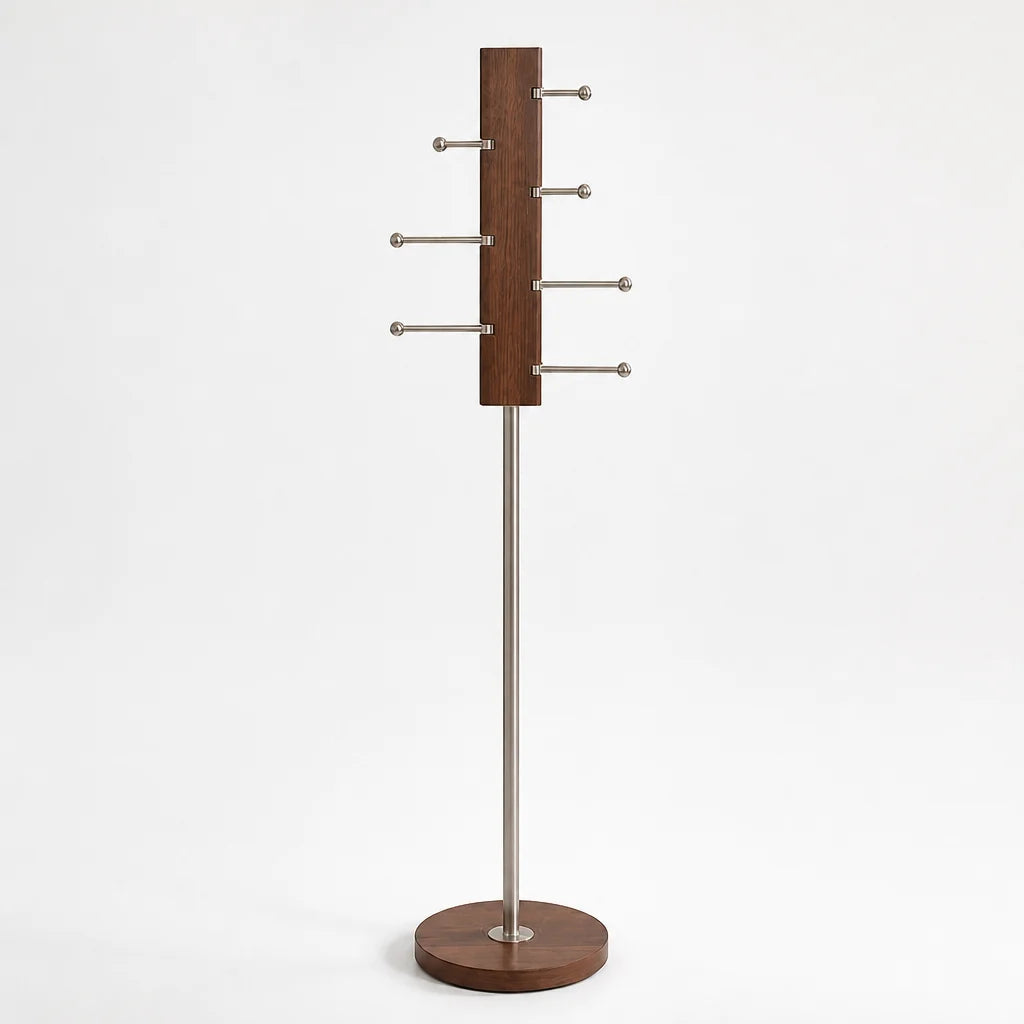 Garderobe Holz Stahl