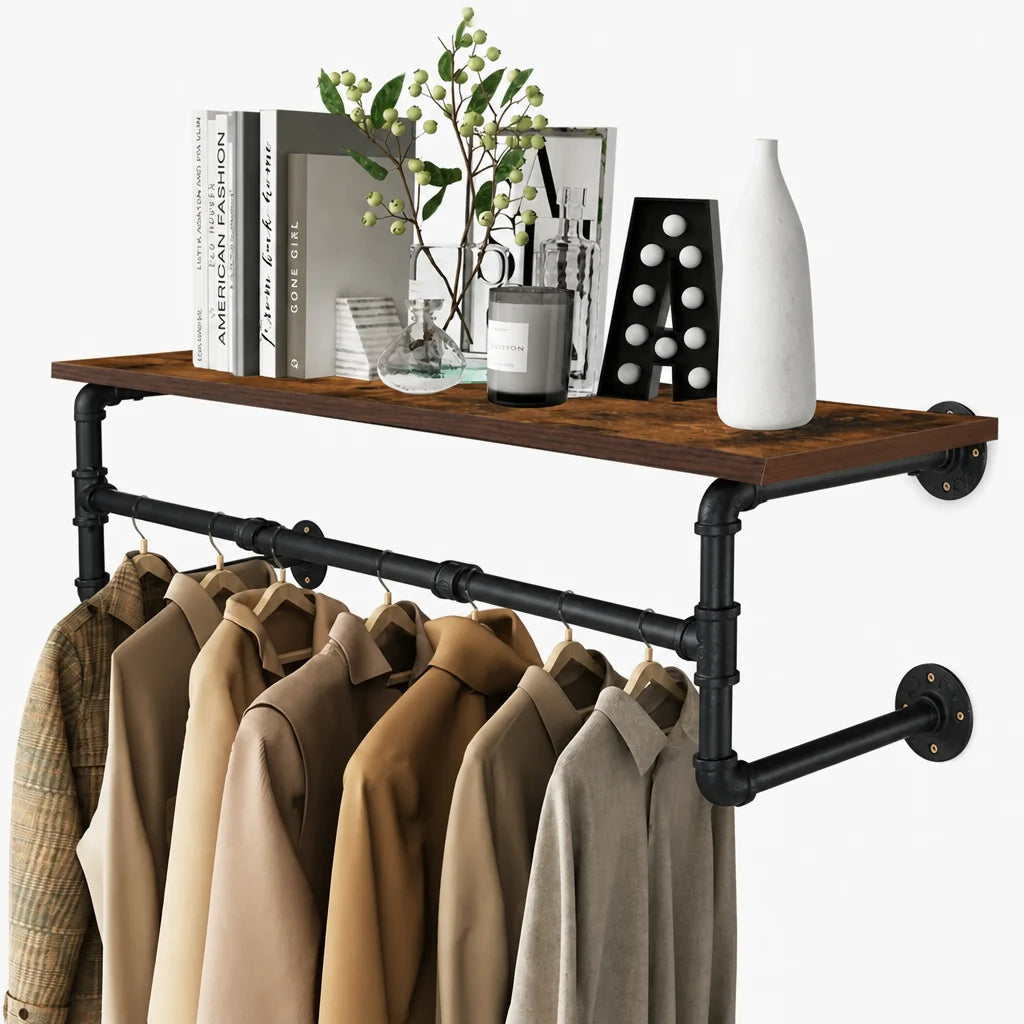 Garderobe Industrial Holz