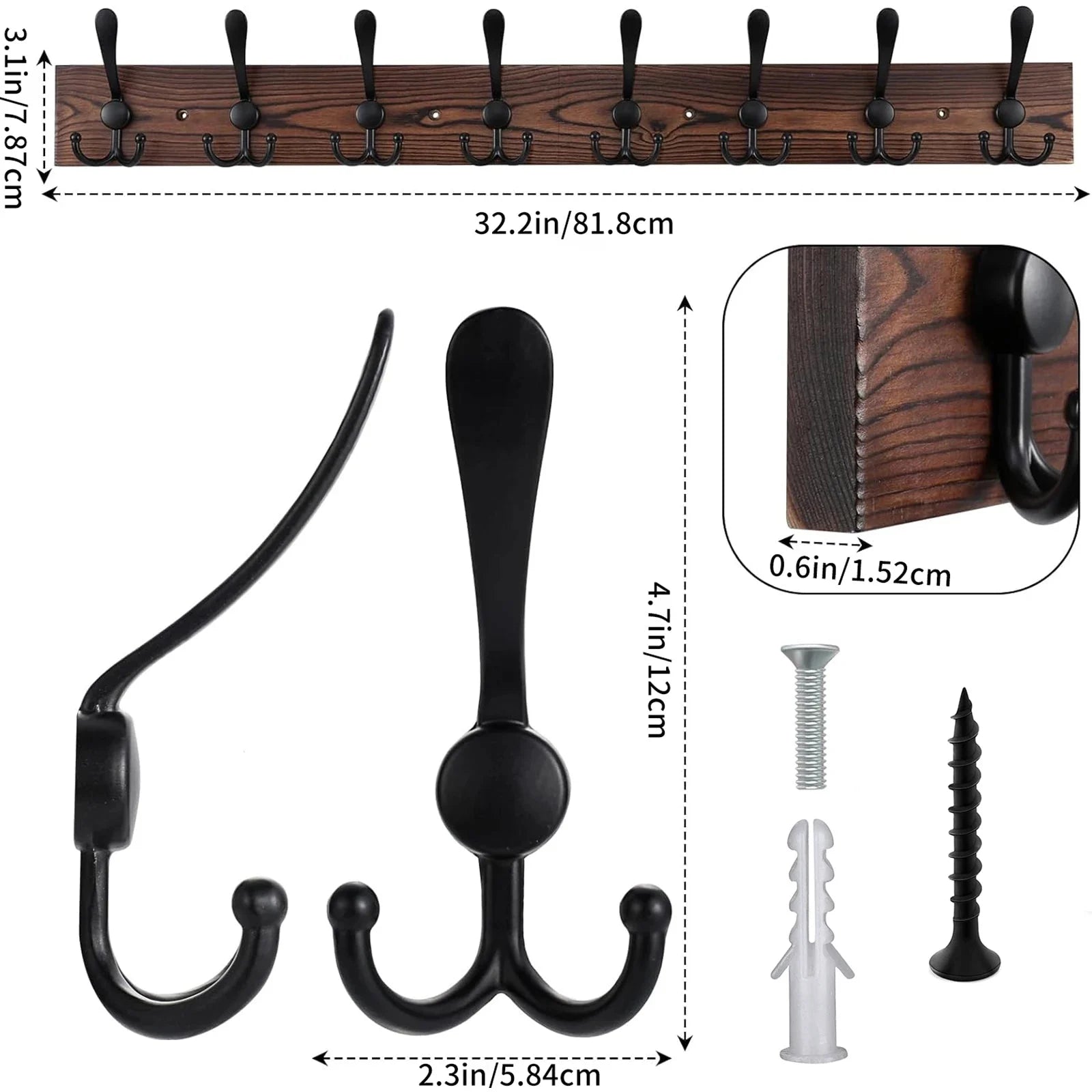 Garderobe Mit Hutablage Holz