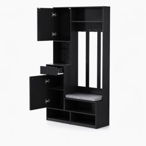 Garderobe Mit Schrank Holz