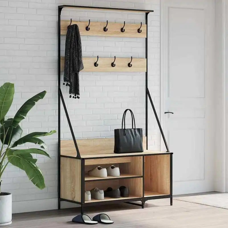 Garderobe Mit Schuhschrank Eiche