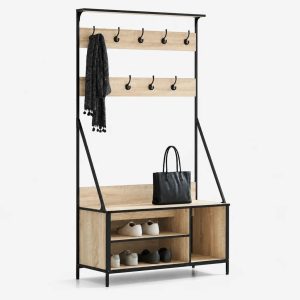 Garderobe Mit Schuhschrank Eiche