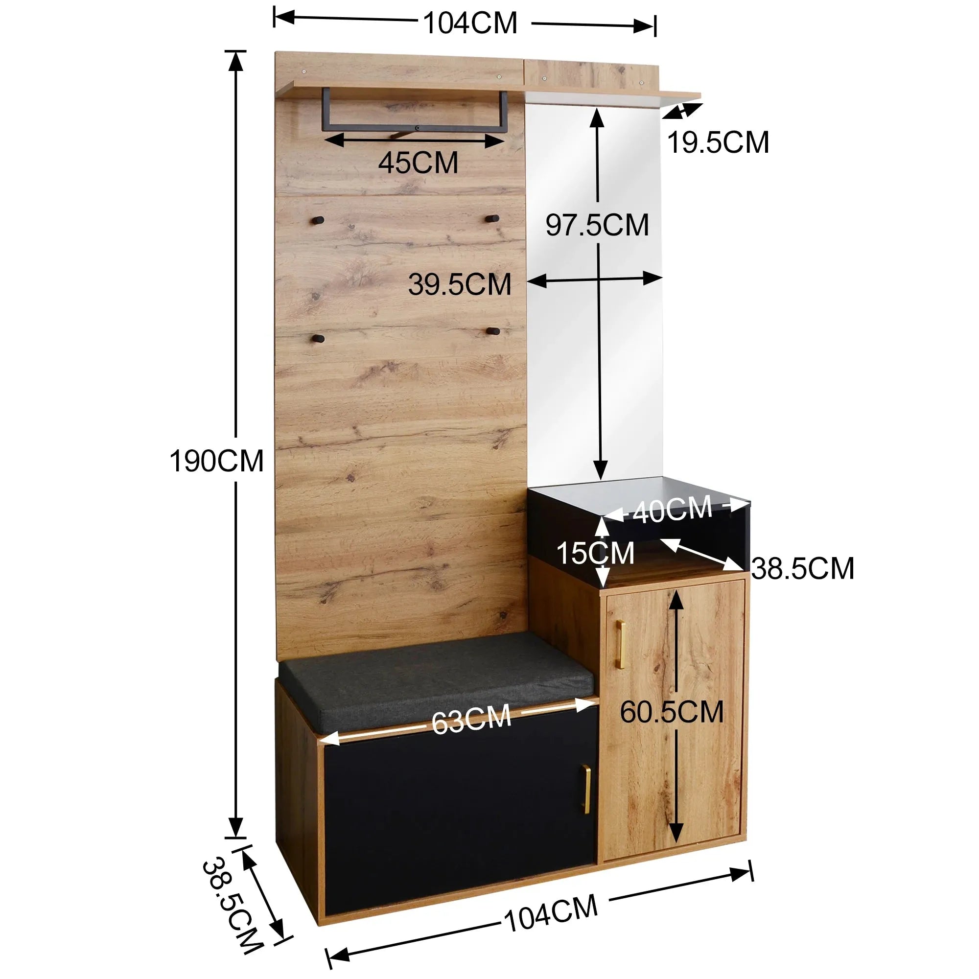 Garderobe Sanremo Eiche