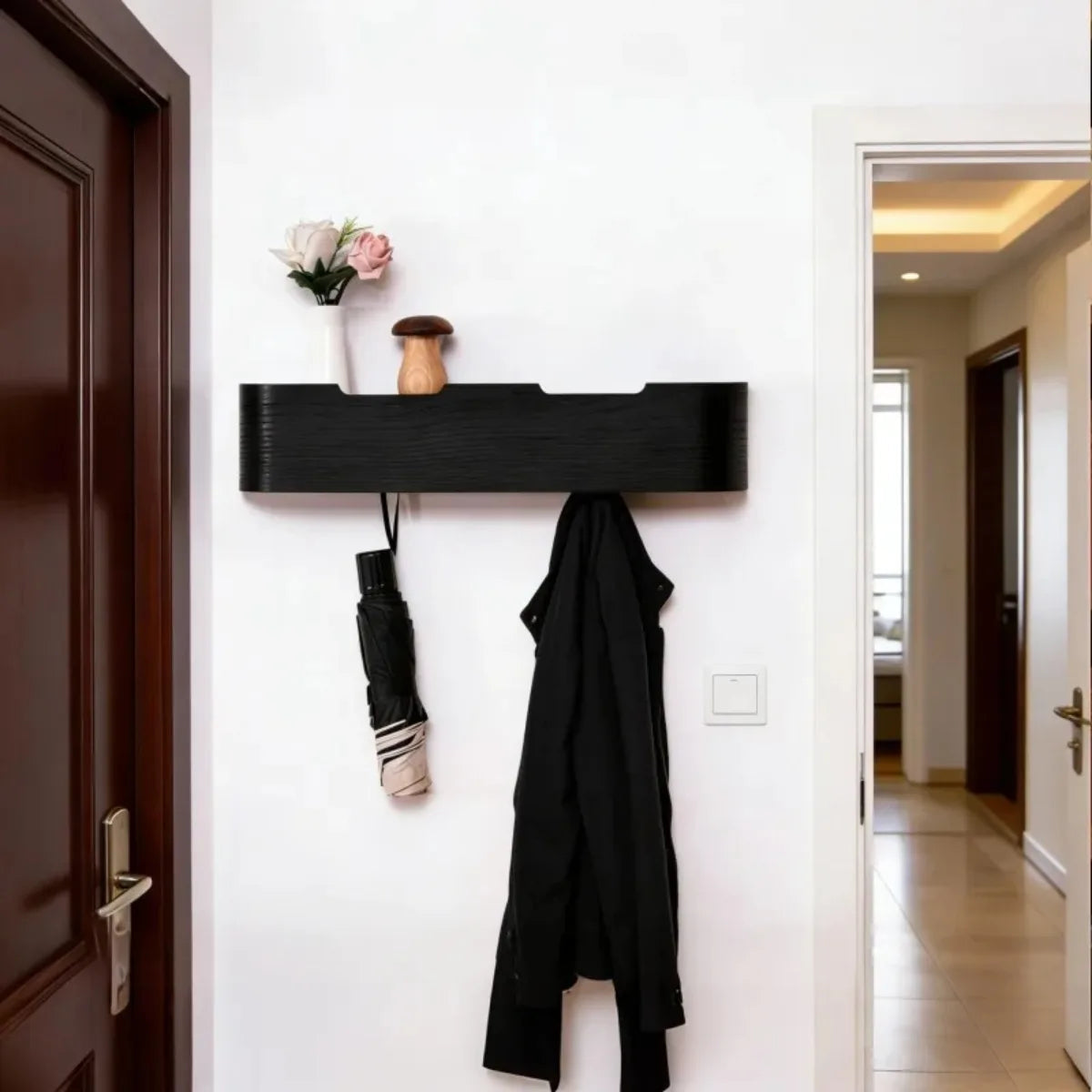 Garderobe Wand Holz