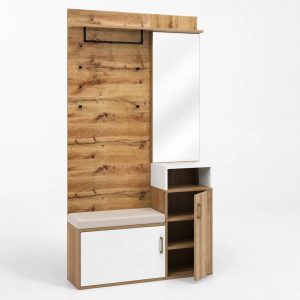 Garderobe Weiß Holz