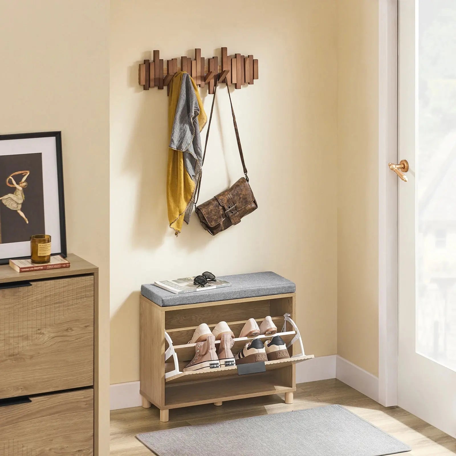 Sitzbank Garderobe Eiche