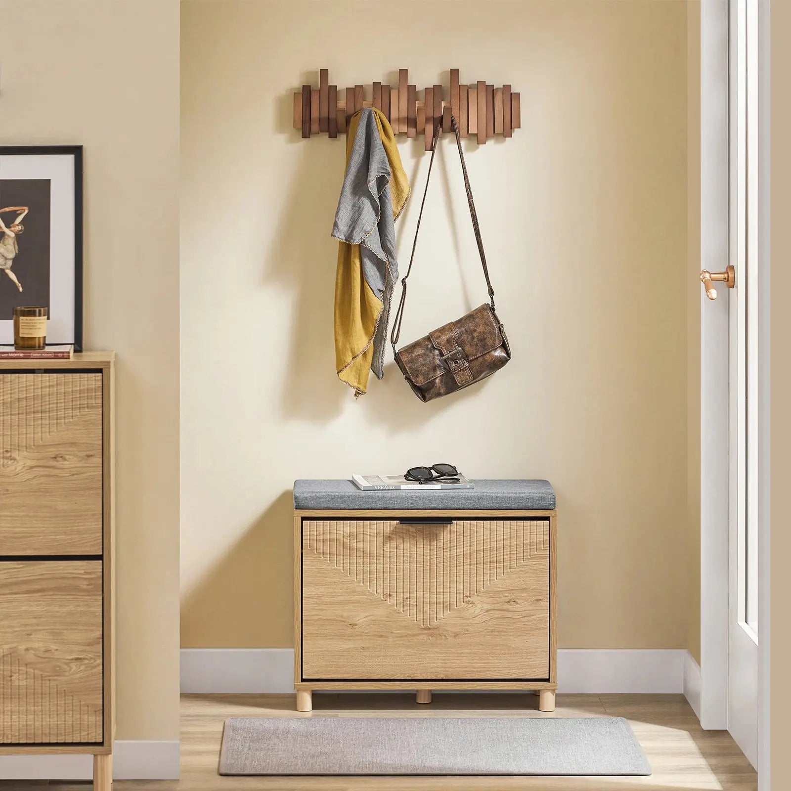 Sitzbank Garderobe Eiche