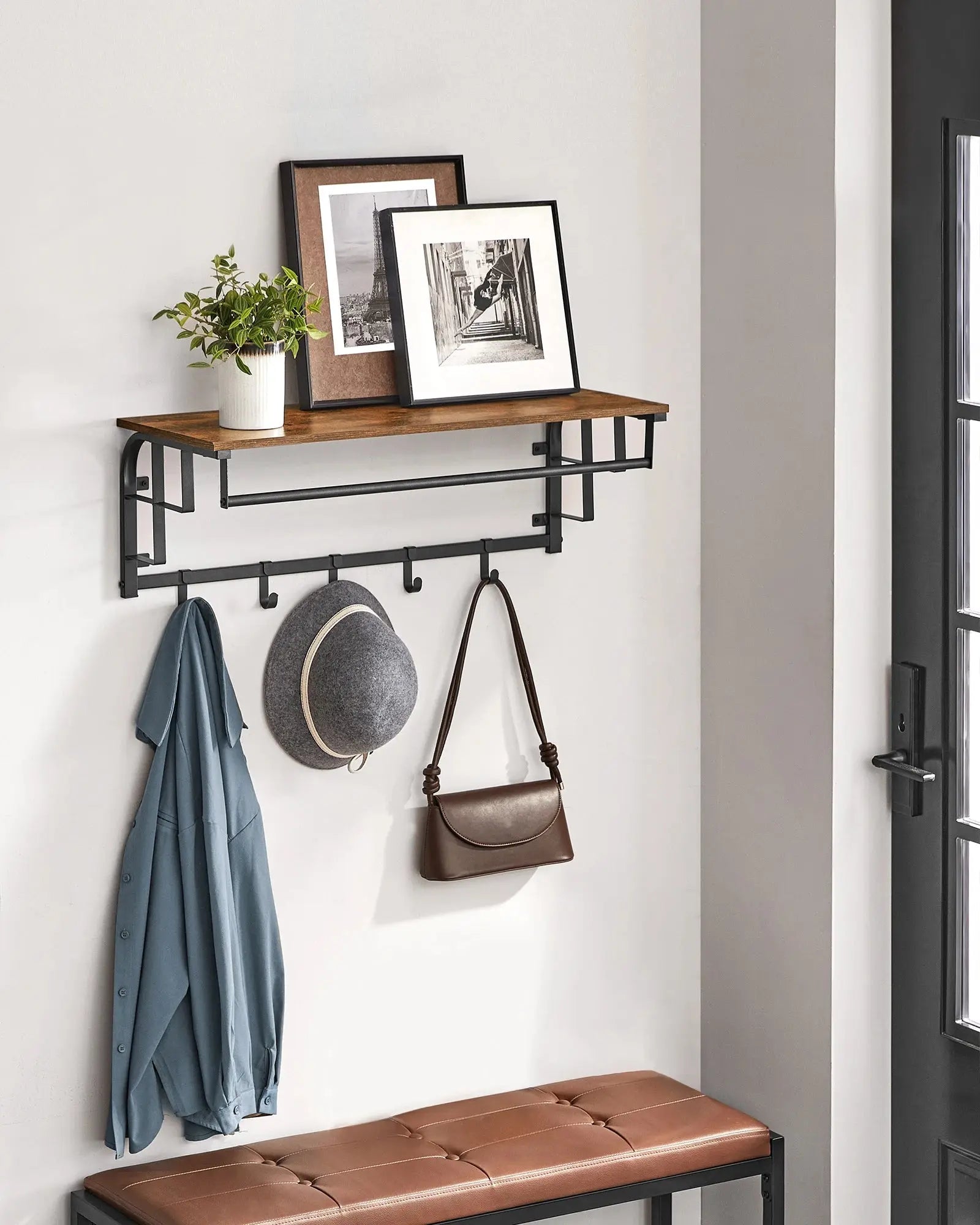 Wandgarderobe Holz Mit Ablage