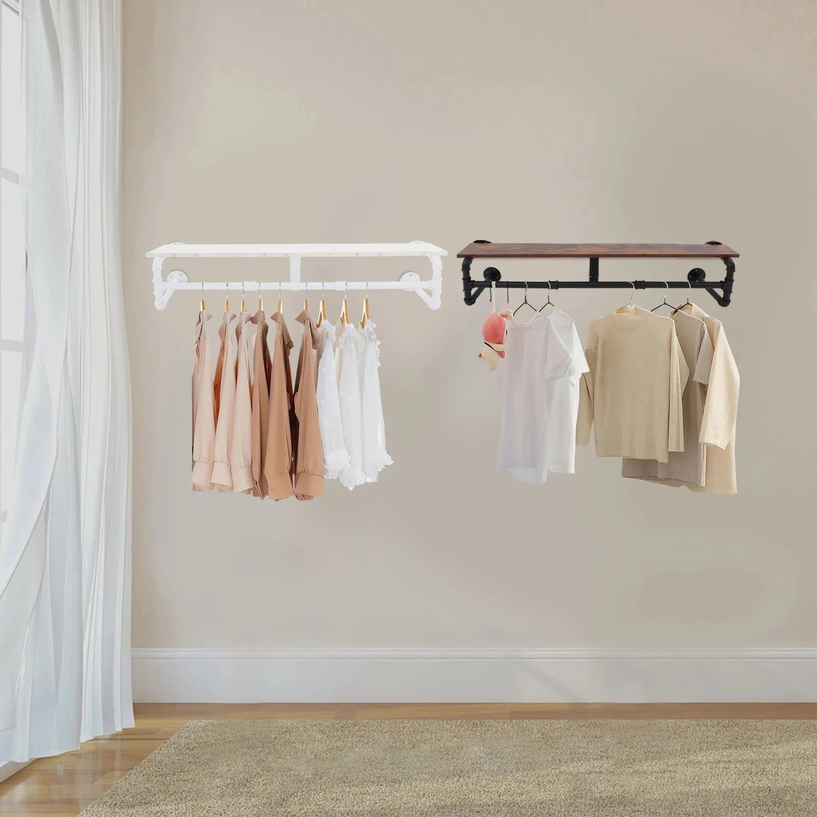 Wandgarderobe Holz Modern