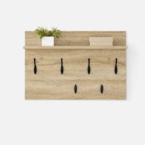 Wandpaneele Holz Garderobe
